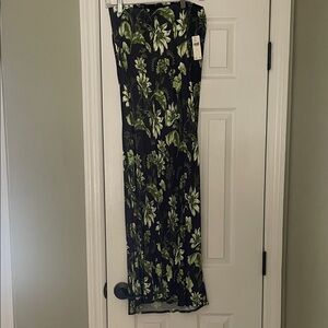 Anthropologie Dark Floral Maxi Skirt